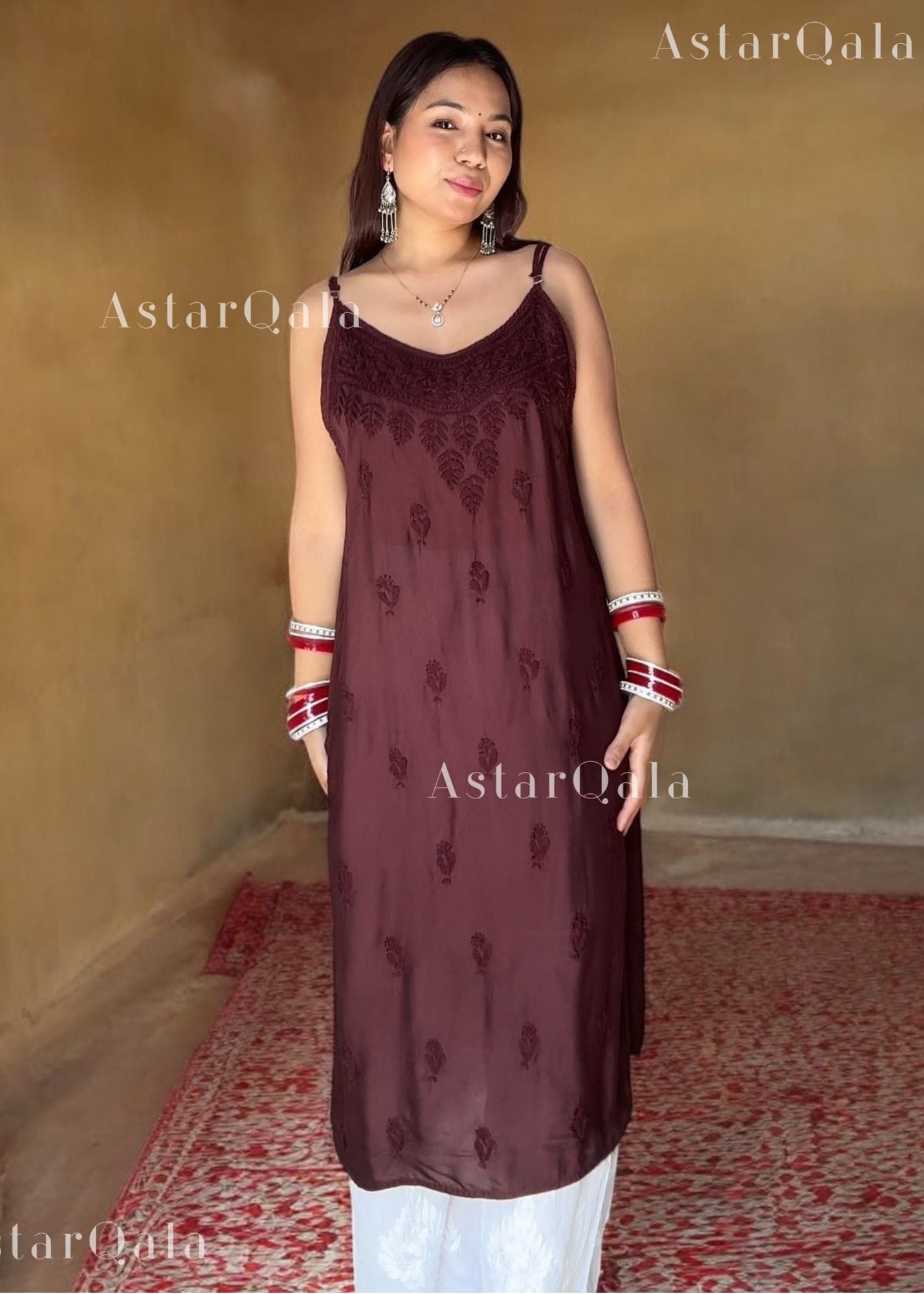AstarQala - Kinza Premium Muslin Chikankari Strap Kurti - - 336_764f363e-204e-4dc4-bc01-3f4156ec5a66