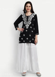 Hamna Rayon Chikankari Straight Short Kurta For Women