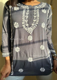 Laaibah Premium Modal Chikankari Straight Short Kurti Top