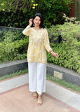 Laaibah Premium Modal Chikankari Straight Short Kurti Top