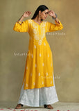 Sehar Rayon Straight Chikankari Kurta For Women