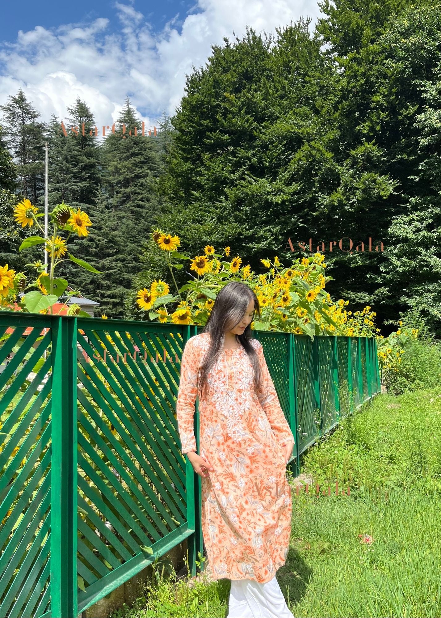 AstarQala - Farheen Mulmul Floral Printed Chikankari Kurti For Women&#39;s - - 352_b10468ab-ffbd-4794-a4e6-1a96aad17e74