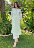 Zarah Cotton Khadi Chikankari Kurta For Womens