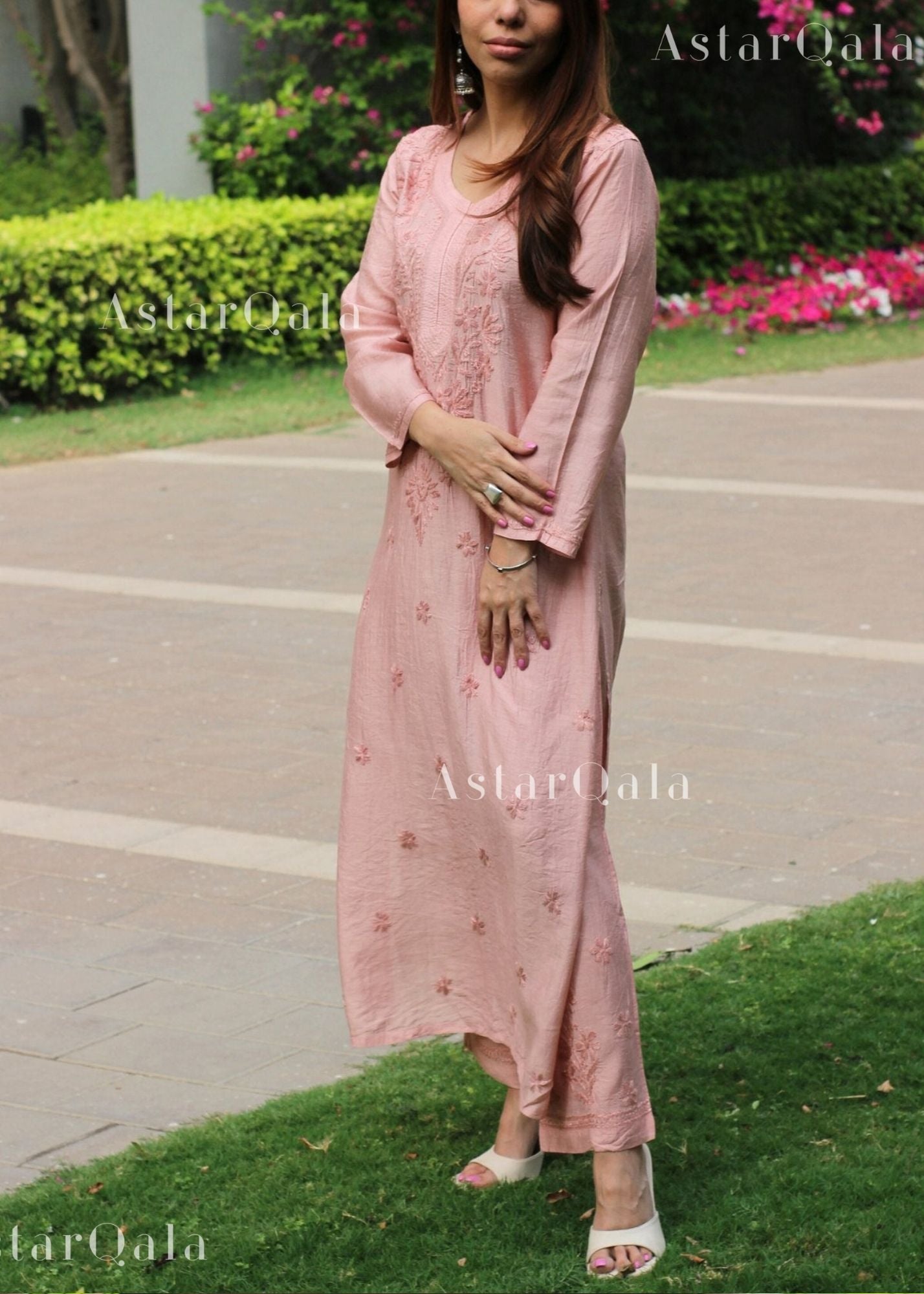 AstarQala - Bakheera Chanderi Chikankari Kurta & Kurta Set For Women - - 358_f630acae-1251-42ed-8ef4-67175405f65d