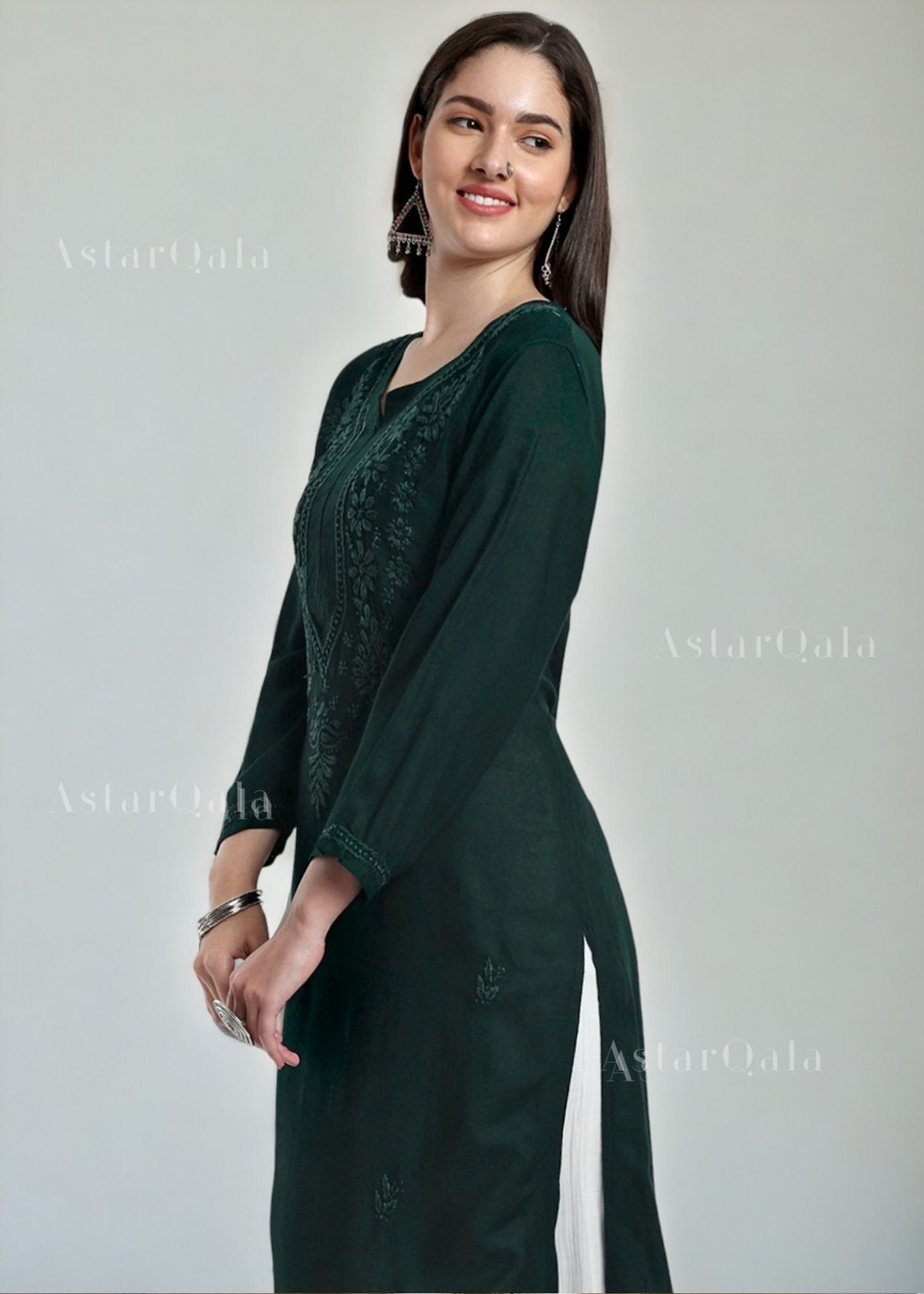 AstarQala - Gazala Rayon Straight Chikankari Kurta For Women - - 35_216f50ac-78e4-4eef-b95c-2eaab215b2ce