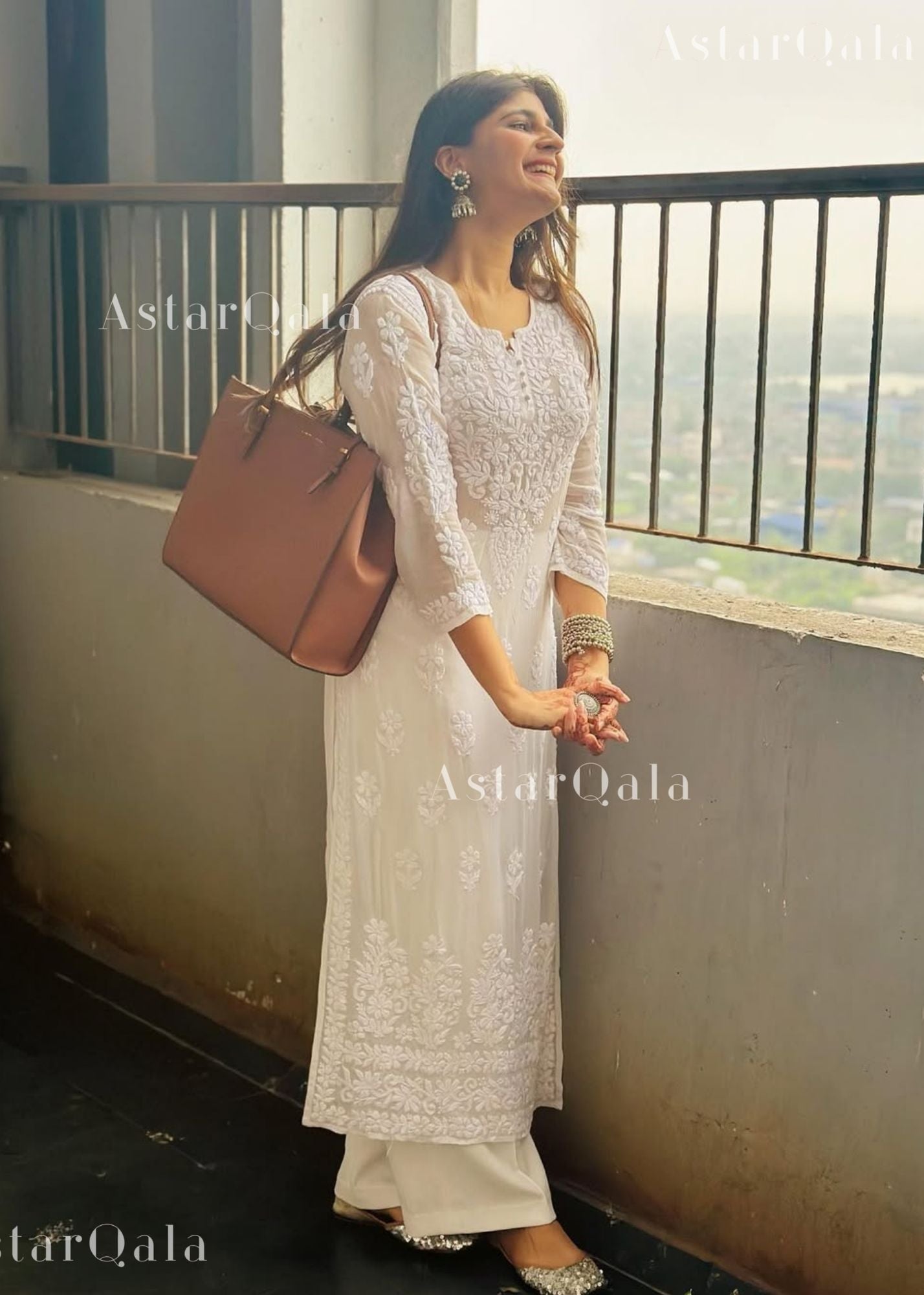 AstarQala - Gurbani Modal Long Straight Chikankari Kurta & Kurta Set For Women - White - 367_d96da98a-4a6d-4bd4-ae30-91e06b6c8f5b