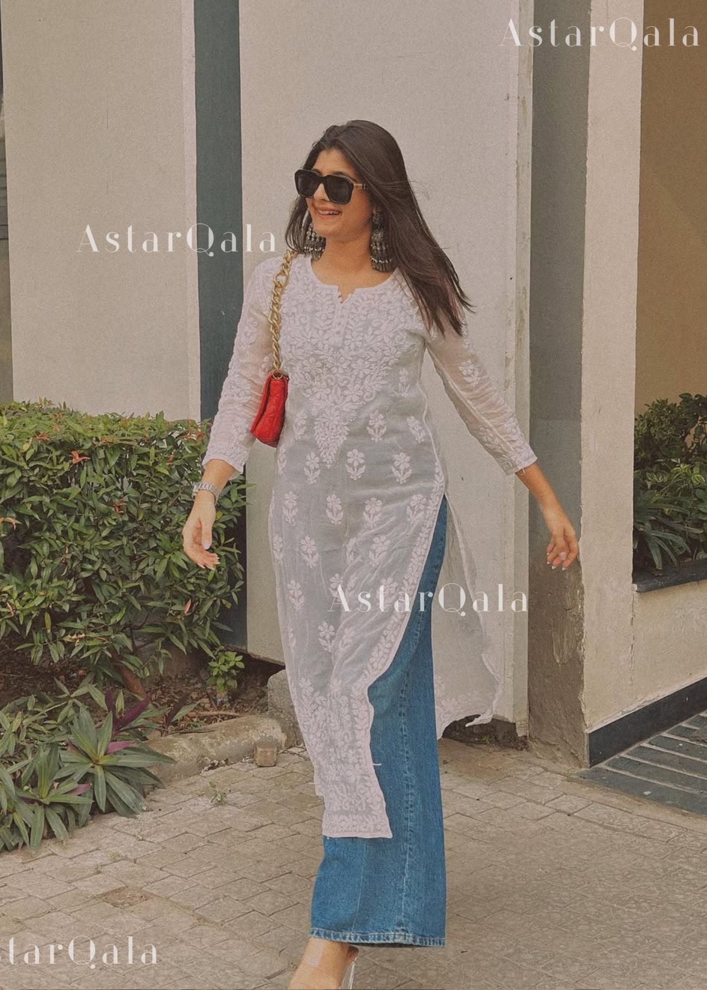 AstarQala - Gurbani Modal Long Straight Chikankari Kurta & Kurta Set For Women - - 373_85e1a9a6-ac75-478b-af00-5755f967be9b