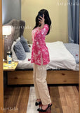 AstarQala - Baaria Chikankari Mul Short Kurti Top - Pink - 375