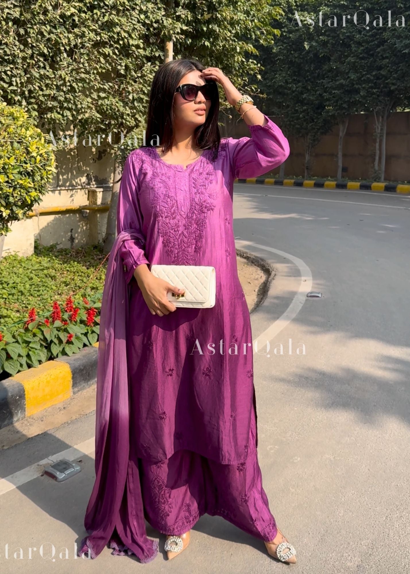 AstarQala - Bahar Premium Chanderi Chikankari Kurta Set For Women - 4XL-5XL - 37_6d5cd525-4760-4486-8cdd-8a8f162d9c4d