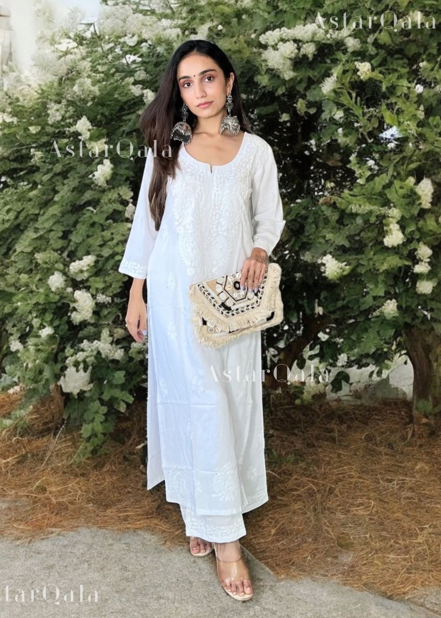 AstarQala - Razeka Chanderi Mukaish Chikankari Kurta & Kurta Set For Women - - 380_81986c0d-372c-487f-a021-9250b46011fc
