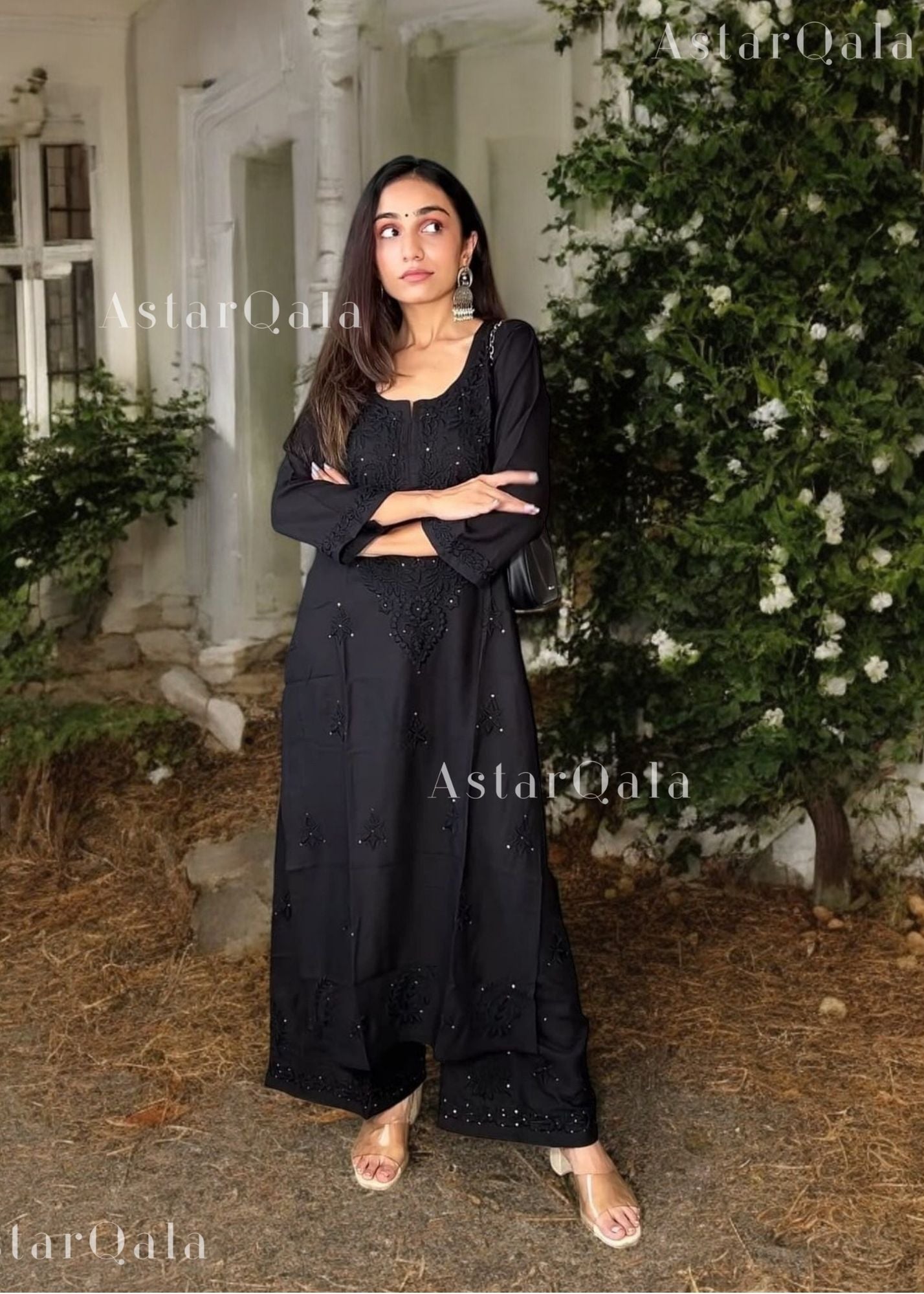 AstarQala - Razeka Chanderi Mukaish Chikankari Kurta & Kurta Set For Women - - 389_49691c68-823e-4c8a-bebf-437821afddac