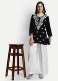 Hamna Rayon Chikankari Straight Short Kurta For Women