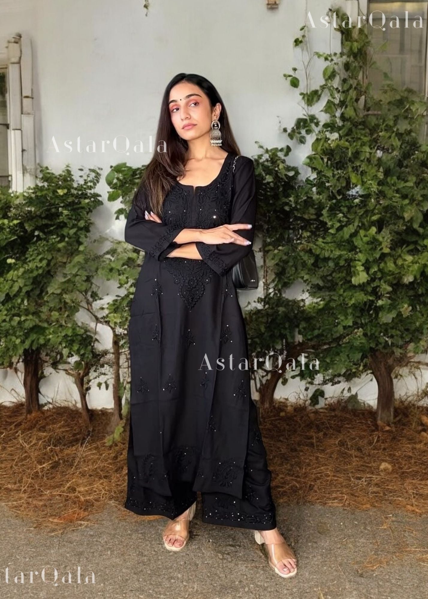 AstarQala - Razeka Chanderi Mukaish Chikankari Kurta & Kurta Set For Women - - 390_0d1e787d-8ca3-44b0-863e-7f789bc8ba4b