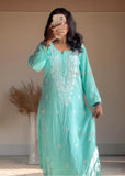 Ada Chikankari Rayon Straight Kurta Set For Women