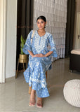 Tia Cotton Printed Chikankari Kurti