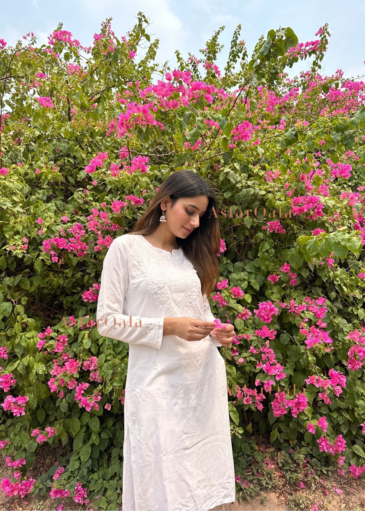AstarQala - Gazala Rayon Straight Chikankari Kurta For Women - - 400