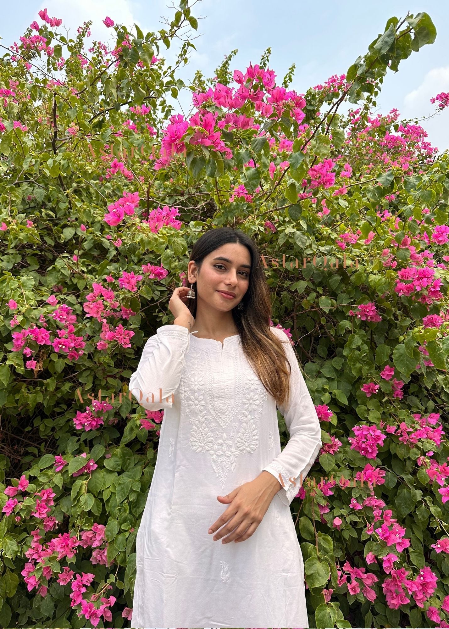 AstarQala - Gazala Rayon Straight Chikankari Kurta For Women - - 401