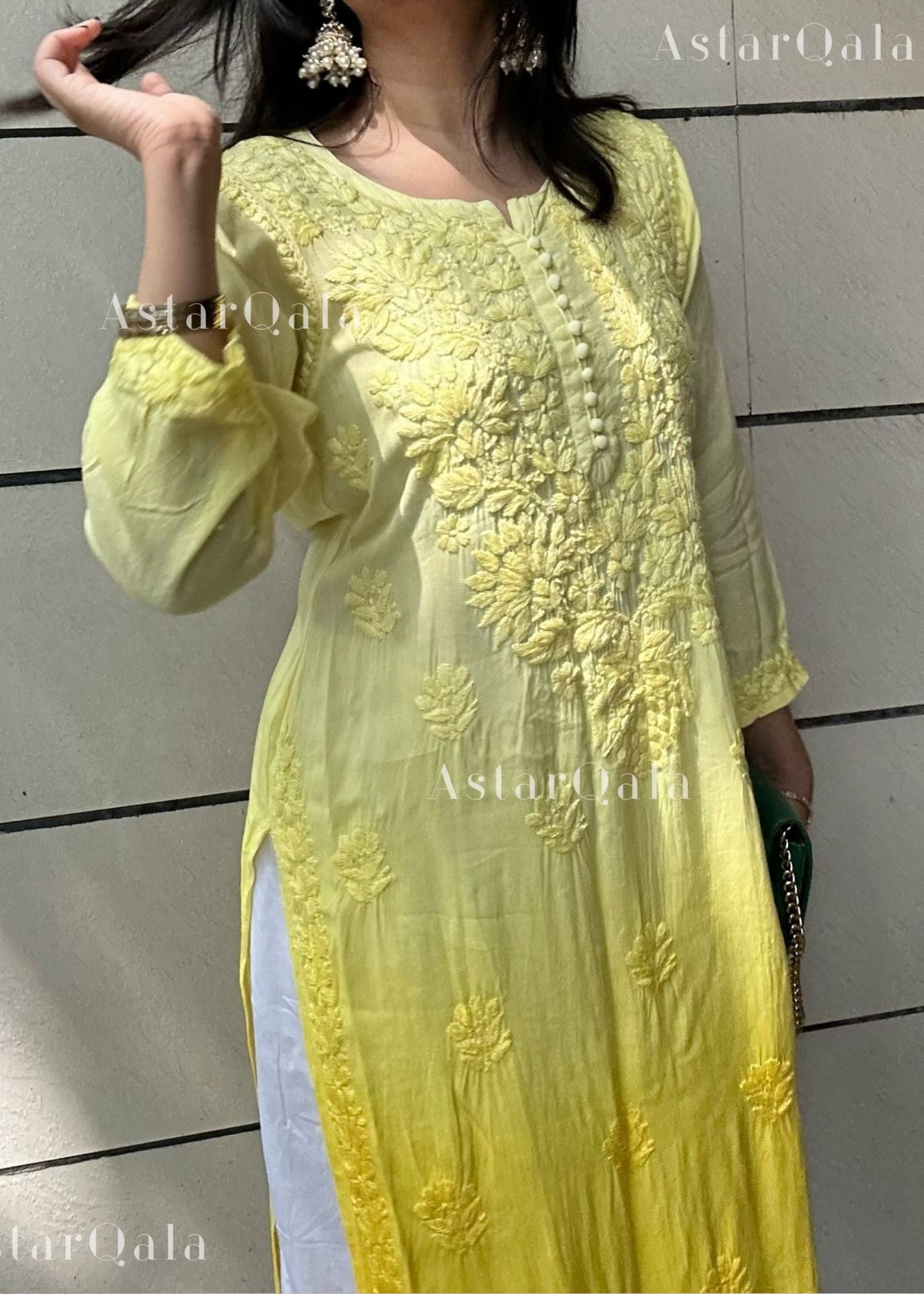 AstarQala - Banu Rayon Straight Chikankari Kurti - - 405_4de55eb4-6762-48b3-ab36-428840156c19