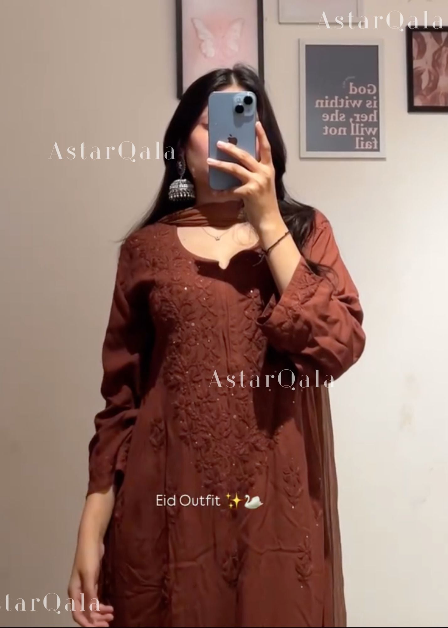 AstarQala - Ulfat Chikankari Rayon Ombré 3 Piece Kurta Set With Dupatta - - 420_c4b78ba4-0128-47c7-9a2d-24925393dbc3