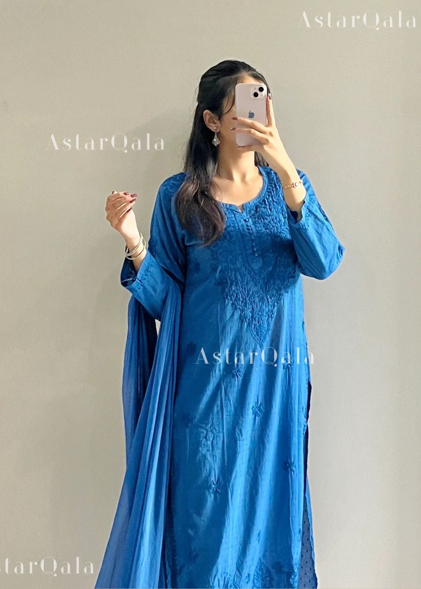 AstarQala - Ulfat Chikankari Rayon Ombré 3 Piece Kurta Set With Dupatta - - 427_a3045a10-e340-4a75-ac26-5494d677f503