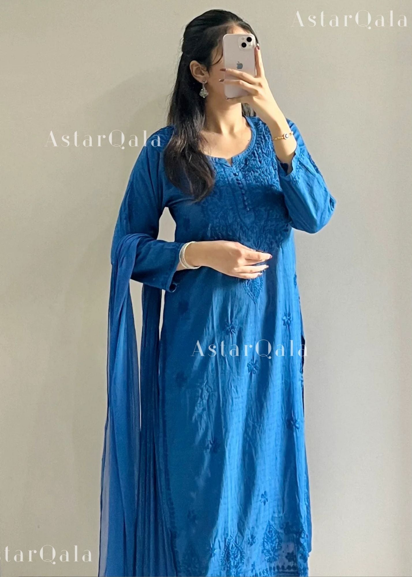 AstarQala - Ulfat Chikankari Rayon Ombré 3 Piece Kurta Set With Dupatta - - 428_2e5fa542-3cff-441b-9550-223a518672af