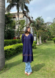 Gazala Rayon Straight Chikankari Kurta For Women