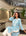 AstarQala - Farheen Mulmul Floral Printed Chikankari Kurti For Women's - Light Blue - 439