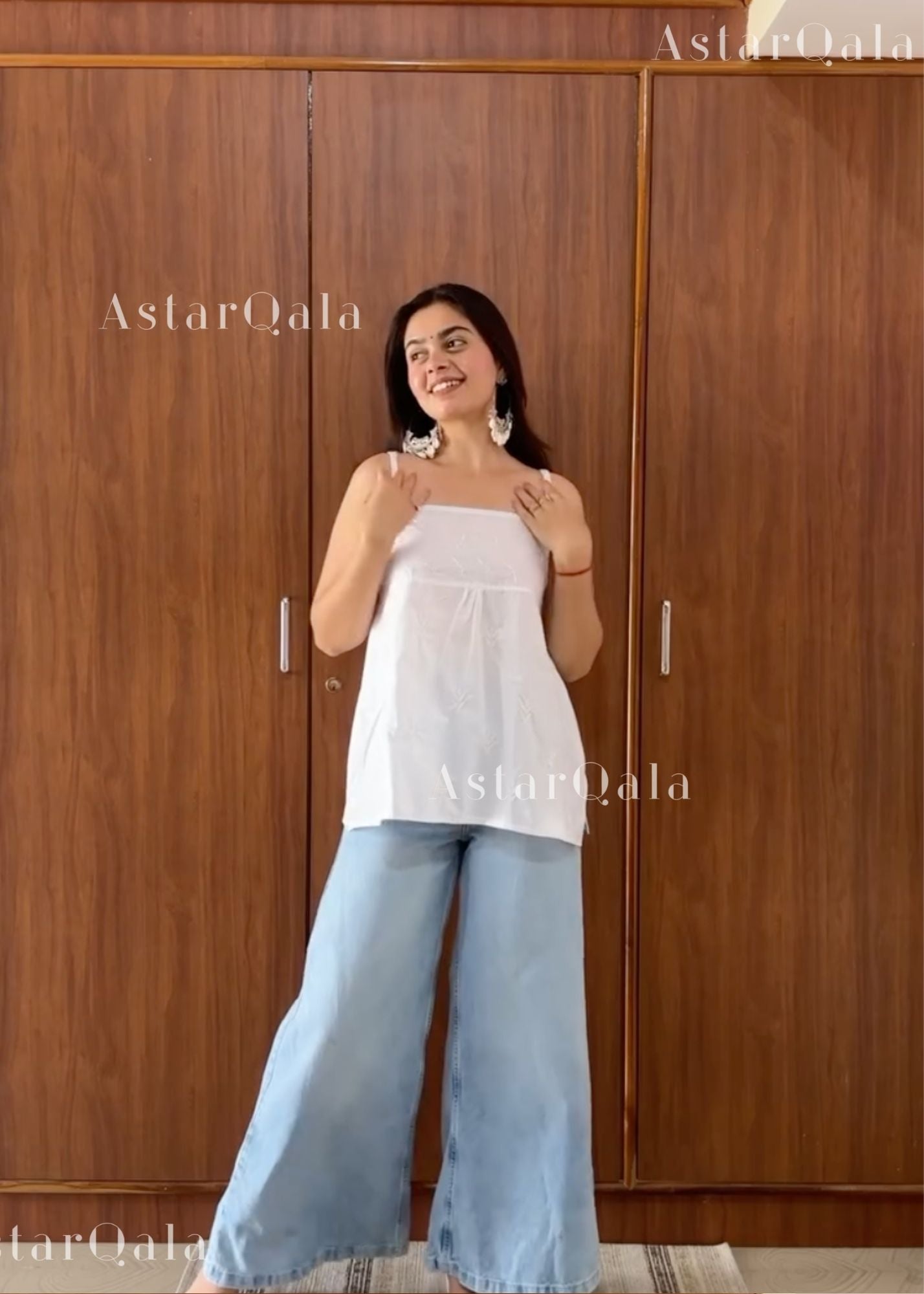 AstarQala - Sara Chikankari Cotton Strap Top - - 443_1daf938d-09b5-4705-96cd-b3c16359c13b