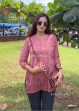 Eliza Ombre Mul Cotton Chikankari Short Kurti Top