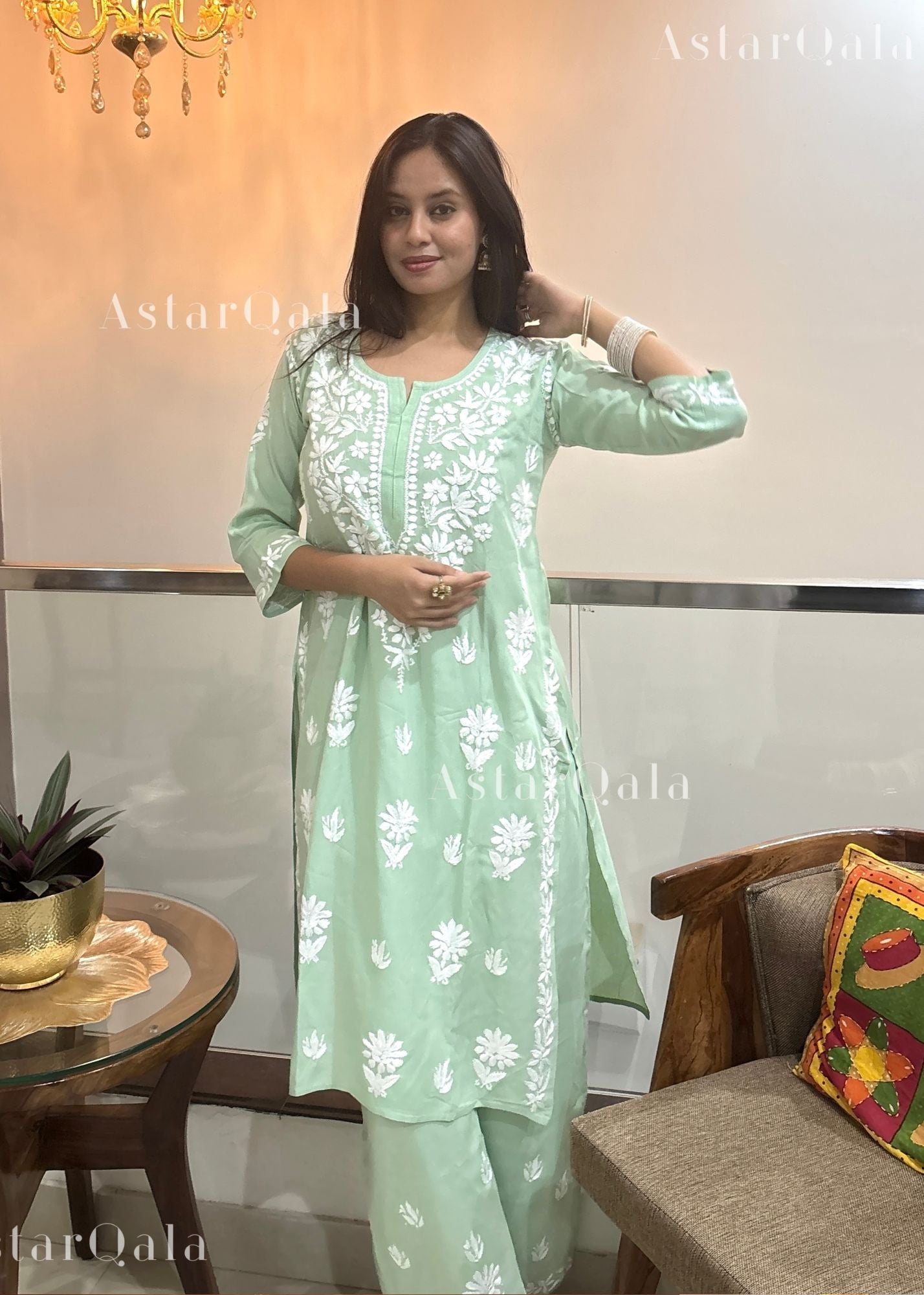AstarQala - Faiza Chikankari Rayon Kurta Set - 4XL-5XL - 455_08b2d587-f4f6-4ea5-8697-be1105e9da16