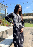 Asiah Modal Chikankari Solid Women's 2PC Long Kurta & Palazzo Set For Women