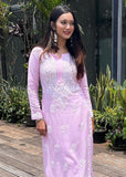 Asiah Modal Chikankari Solid Women's 2PC Long Kurta & Palazzo Set For Women