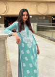 Asiah Modal Chikankari Solid Women's 2PC Long Kurta & Palazzo Set For Women