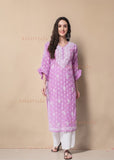 Tia Cotton Printed Chikankari Kurti