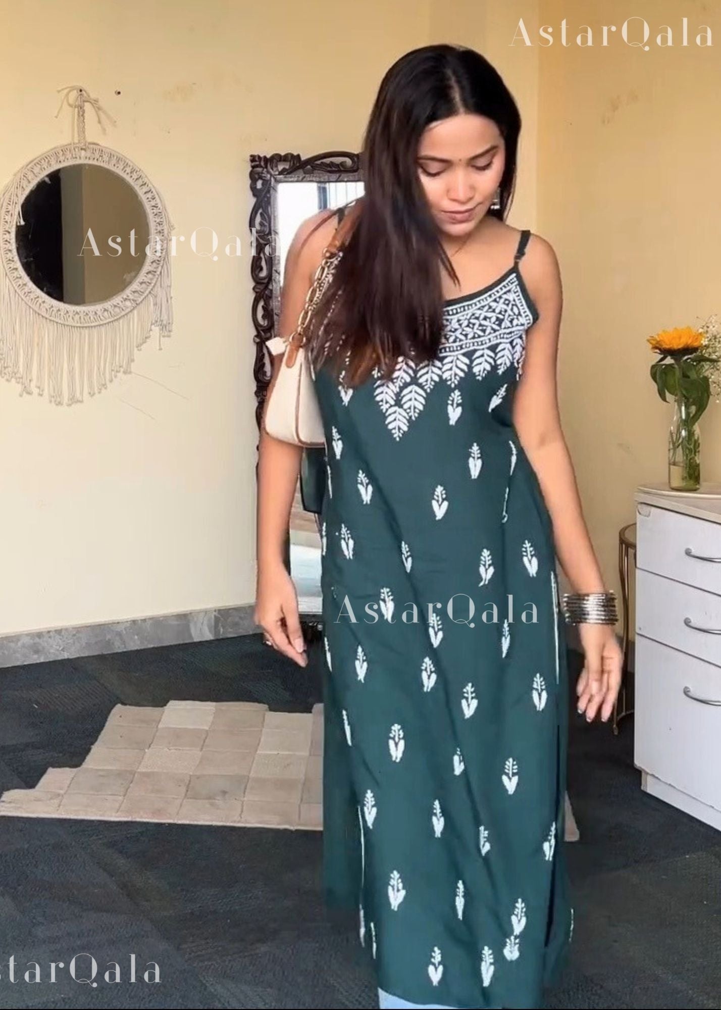 AstarQala - Bushra Rayon Chikankari Sleeveless Long Strap Kurti - - 5_2d715896-a10e-4033-bb8e-e40e9f5c0cd7