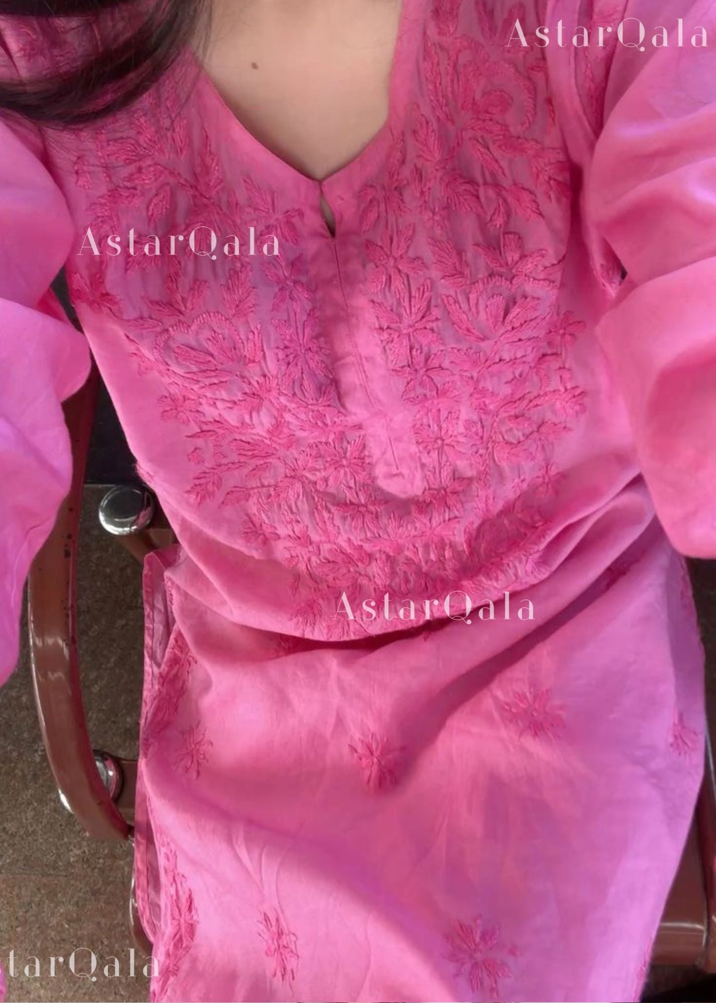 AstarQala - Mehar Chanderi Chikankari Straight Long Kurta For Women - - 66_8fd5a8e3-9d21-41b3-a28a-8e78ded733e1