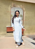 Bahaa Modal Long Chikankari Kurta For Women