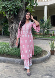 Zubi Rayon Straight Chikankari Kurta Set