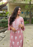 Zubi Rayon Straight Chikankari Kurta Set