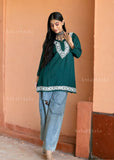 Heer Chikankari Rayon Straight Short Kurta Top