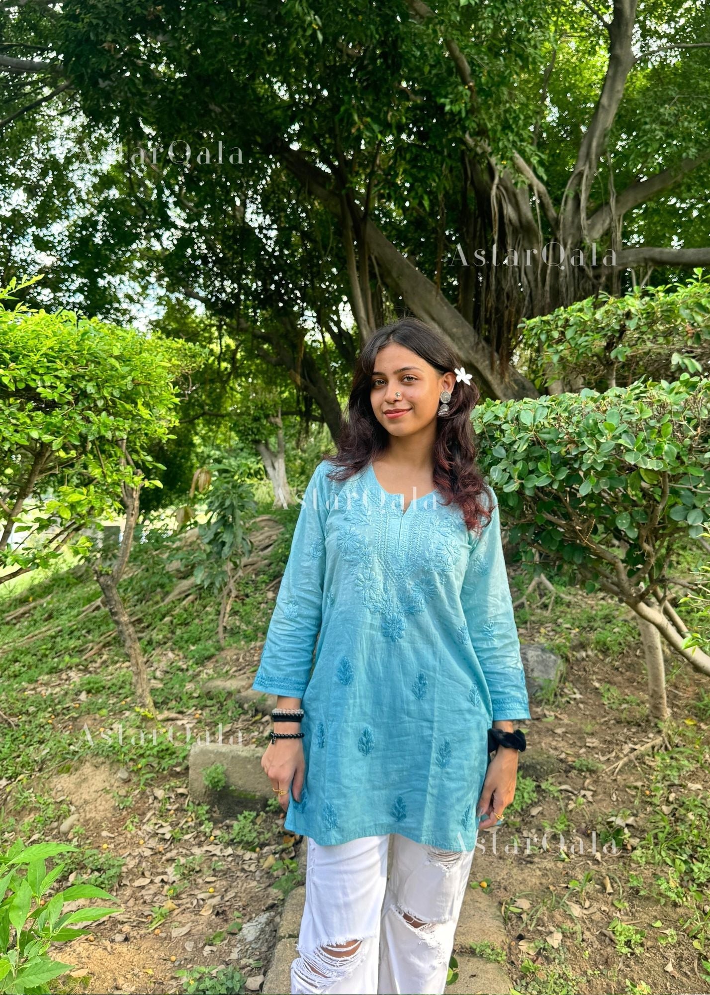 AstarQala - Eliza Ombre Mul Cotton Chikankari Short Kurti Top - - 7_9223afc5-9291-4cf8-b093-1e68c07b02fa