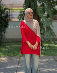 Dua Cotton Chikankari Short Kurti Top – Red