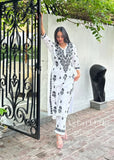 Inaya Black & White Chikankari Women's Kurta Set