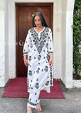 Inaya Black & White Chikankari Women's Kurta Set