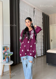 Ina Short Modal Chikankari Kurta Top