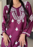 Ina Short Modal Chikankari Kurta Top