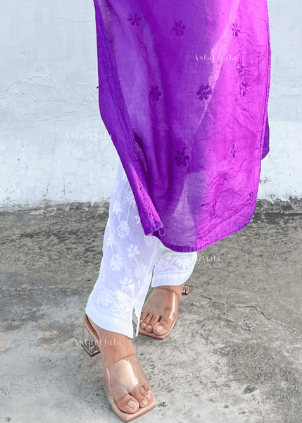 Chikankari special big size lycra stretchable pant for women Trousers &  Pants