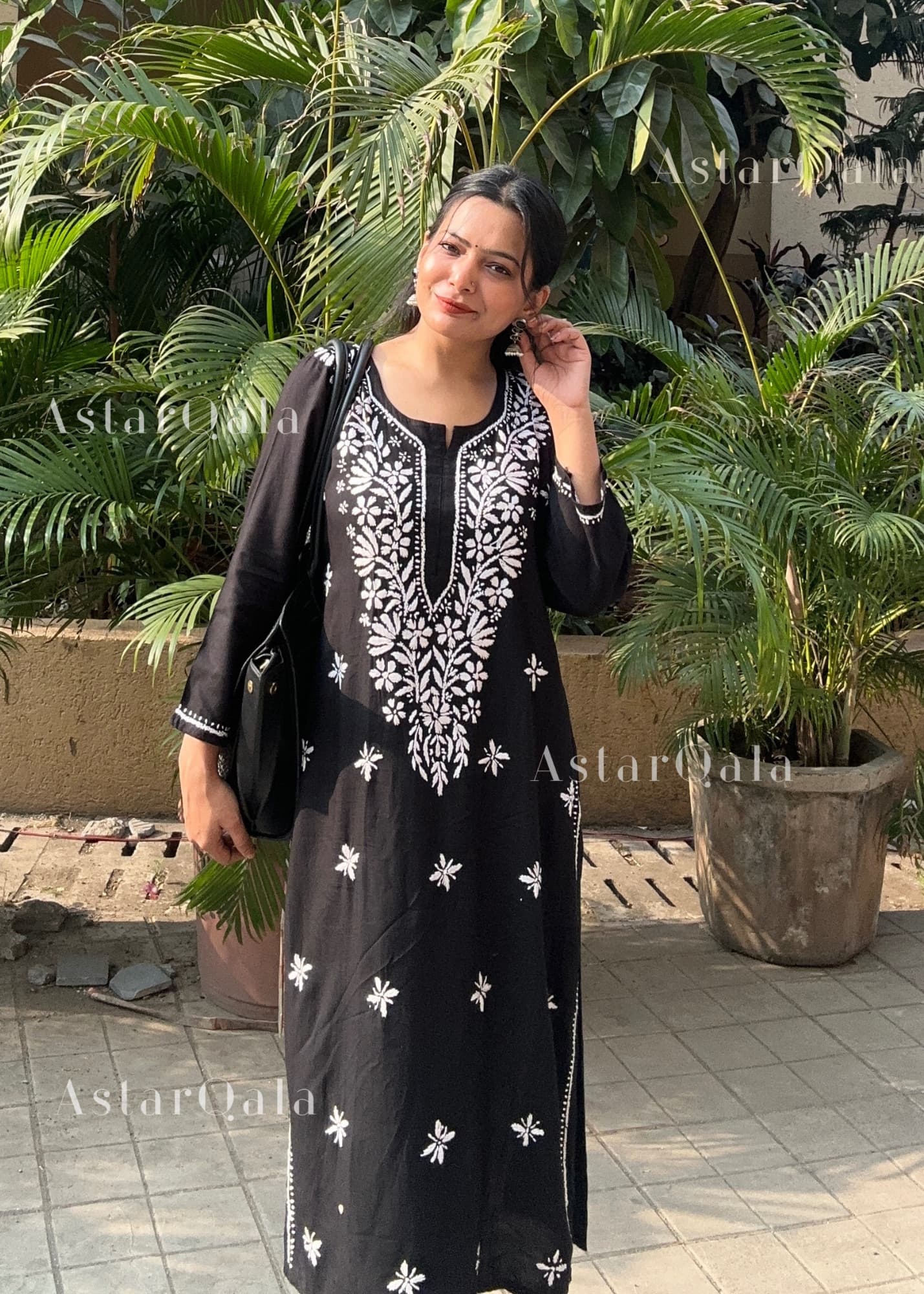 AstarQala - Sehar Rayon Straight Chikankari Kurta For Women - - sehar-rayon-straight-chikankari-kurta-for-women-astarqala-43535034712354